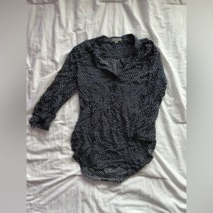 Blue & White Polka Dot Shirt